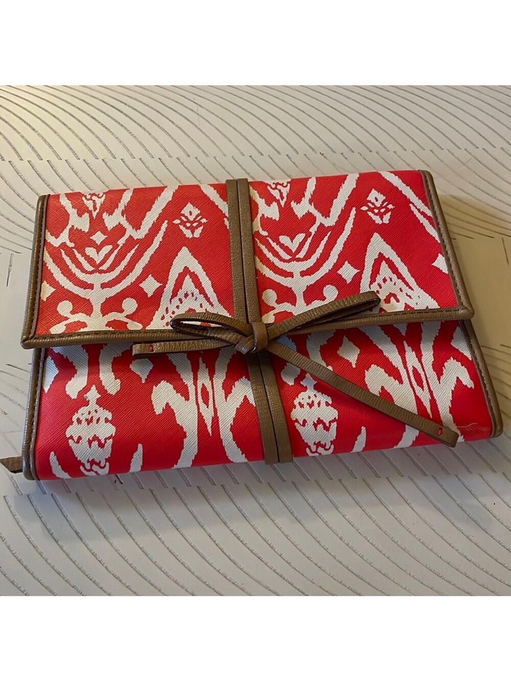 Stella & Dot Jewelry Travel Bag 'Bring Your Own Bling' Red and White.